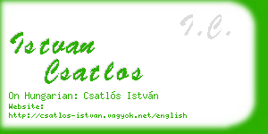 istvan csatlos business card