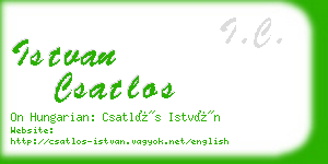 istvan csatlos business card